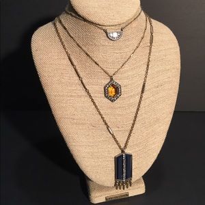 Chloe + Isabel 3 Row Art Deco Necklace